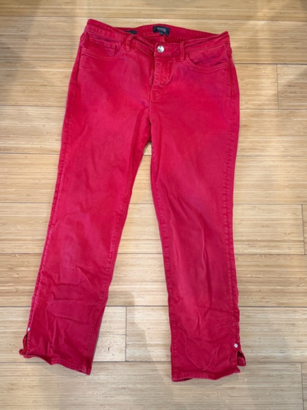 NYDJ Red Sheri Slim Straight-Leg Pants